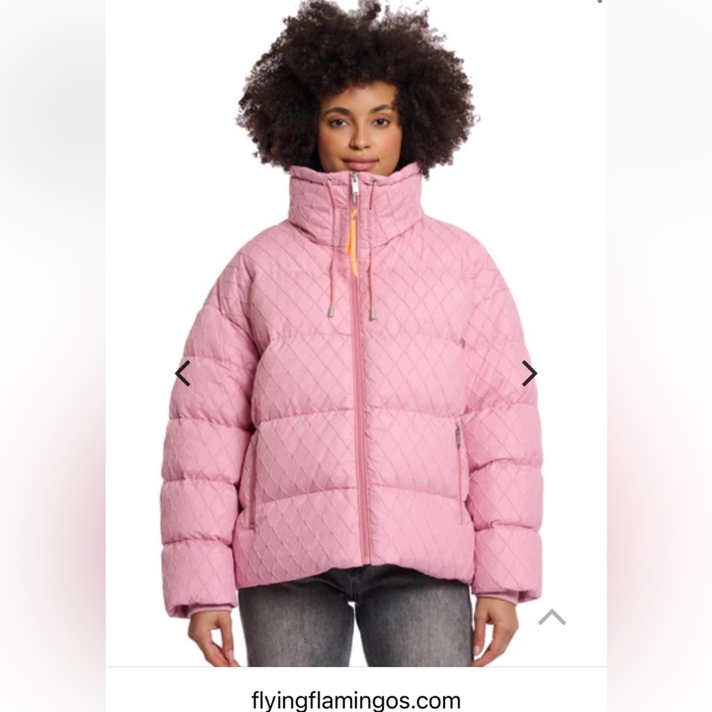 AUDRY MAUVE PINK STRUCTURED PADDED PUFFER JACKET NWT
